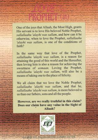 Love of the Prophet and Its Signs