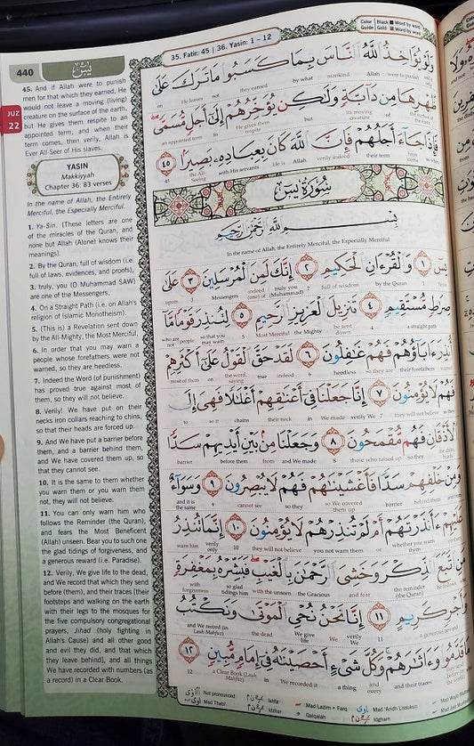 Al-Quran Al-Karim Word by Word Translation & Color Coded Tajweed (B5-Medium) by Karya Bestari