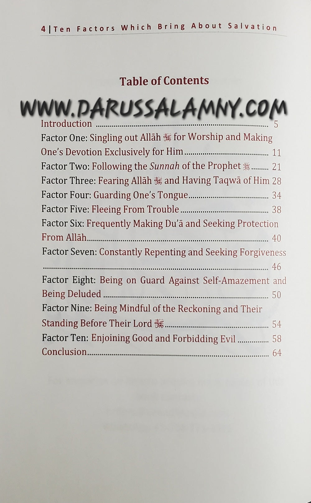 Ten factors Which Bring About Salvation