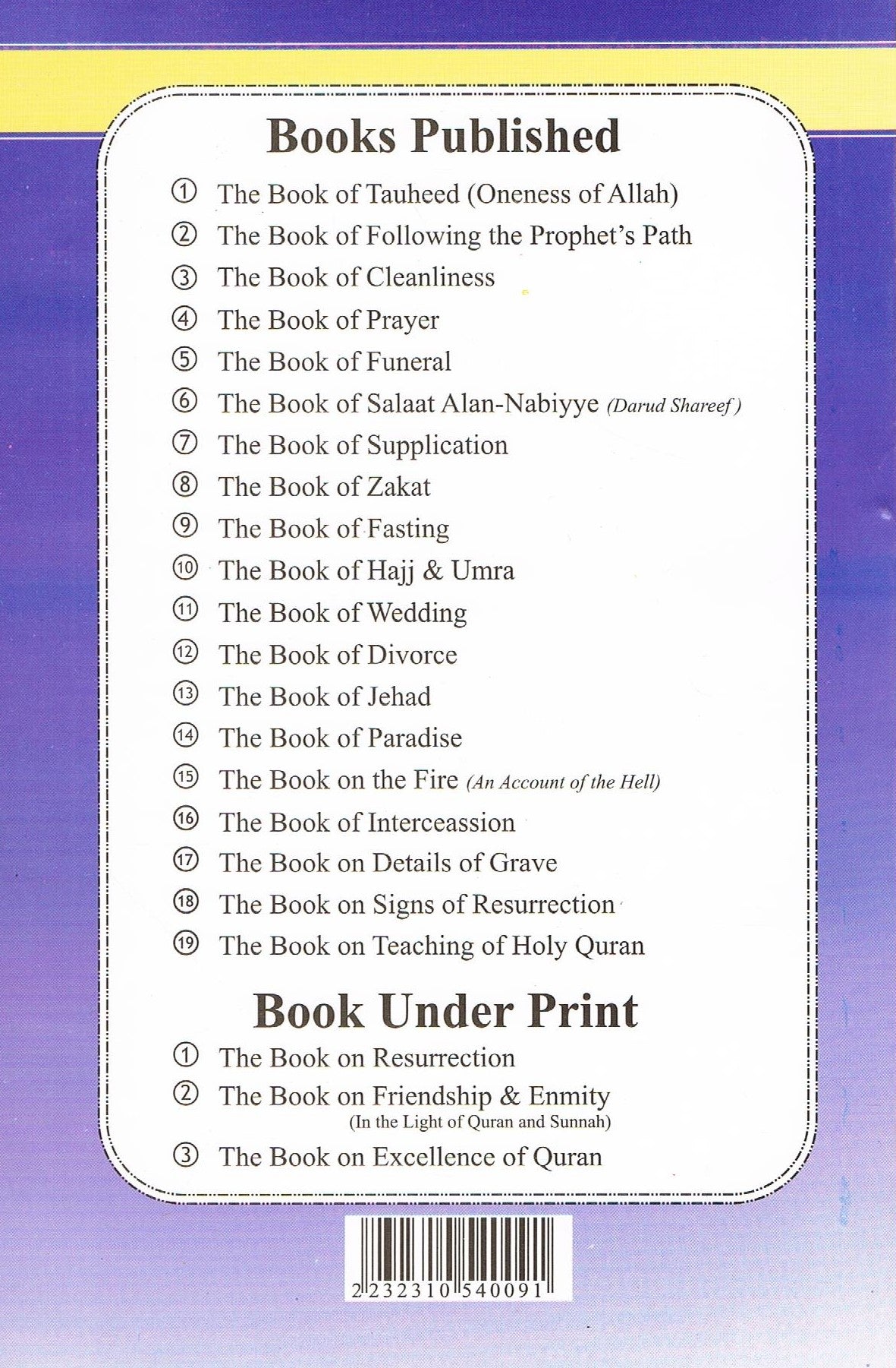 The Book of Fasting