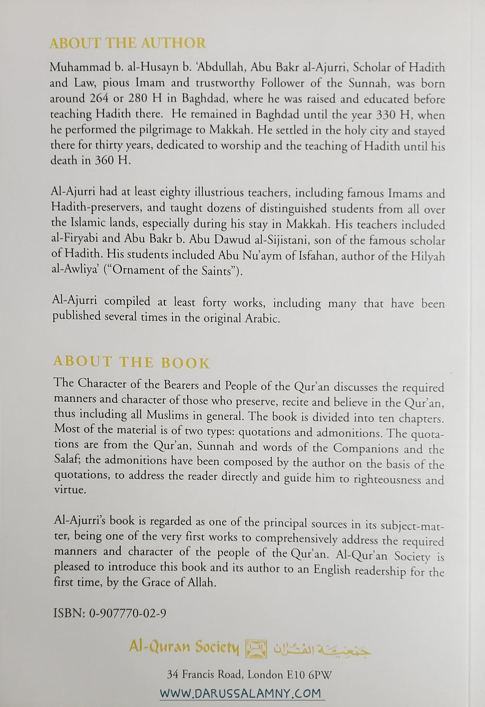 The Character of The Bearers And People of The Quran