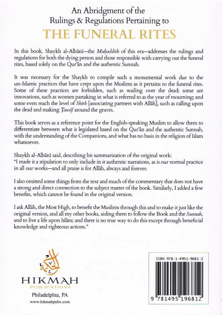 An Abridgment of the Rulings & Regulations Pertaining to THE FUNERAL RITES