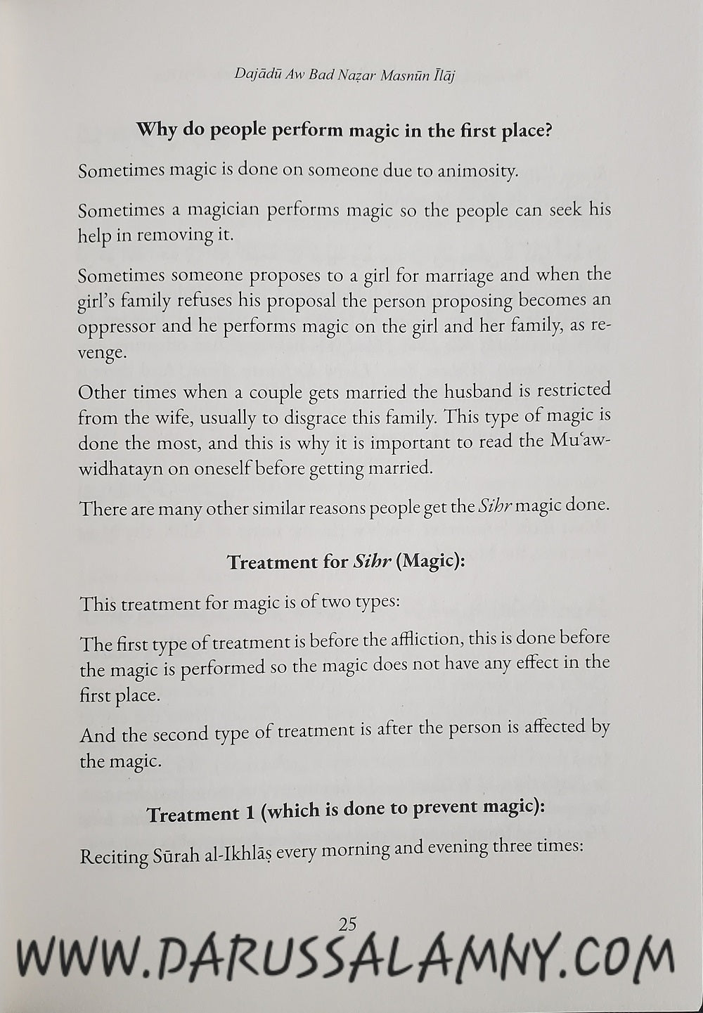 The Legislated Method for Treating Magic and the Evil Eye