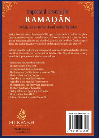 Important Lessons for Ramadan 30 Daily Lessons for the Blessed Month of Ramadan
