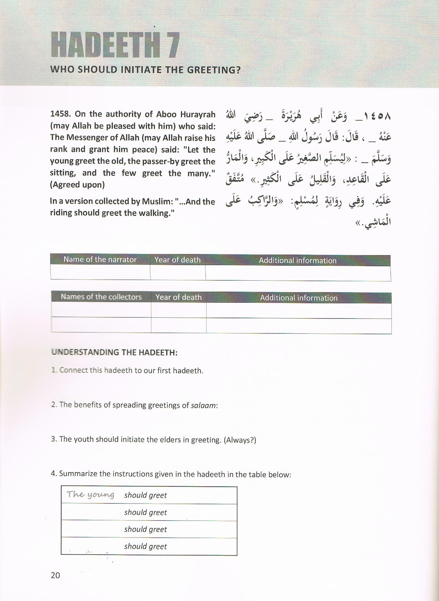 130 Hadeeth on Manners From Buloogh Al-Maraam