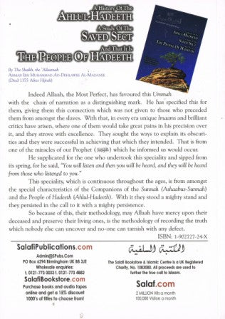 A History of the Ahlul-Hadeeth