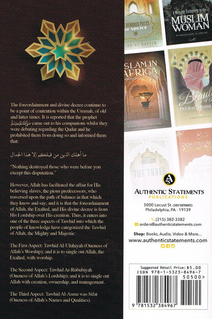 A Treatise Regarding The Divine Decree And Fore Ordainment