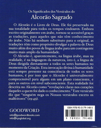 QURAN IN PORTUGUESE LANGUAGE OS SIGNIFICADOS DOS VERSICULOS DO ALCORAO SAGRADO