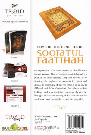 Some of the Benefits of Sooratul Faatihah