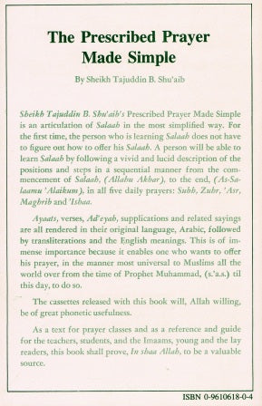 The prescribed Prayer made simple