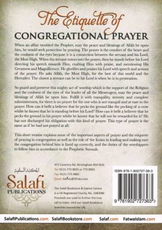 The Eitiquette of Congregational Prayer PB