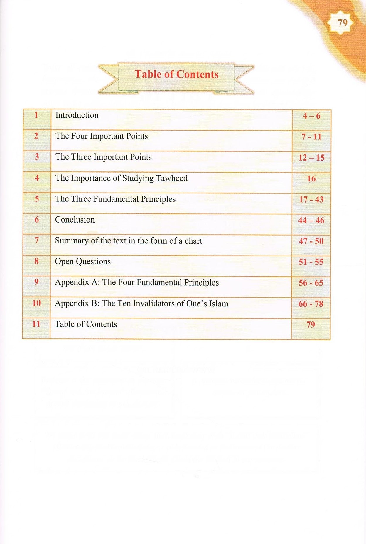 A Concise Explanation of The Three Fundamental Principles followed by The Four Foundations and The Ten Invalidators of Islam