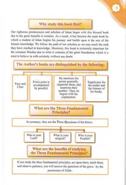 A Concise Explanation of The Three Fundamental Principles followed by The Four Foundations and The Ten Invalidators of Islam