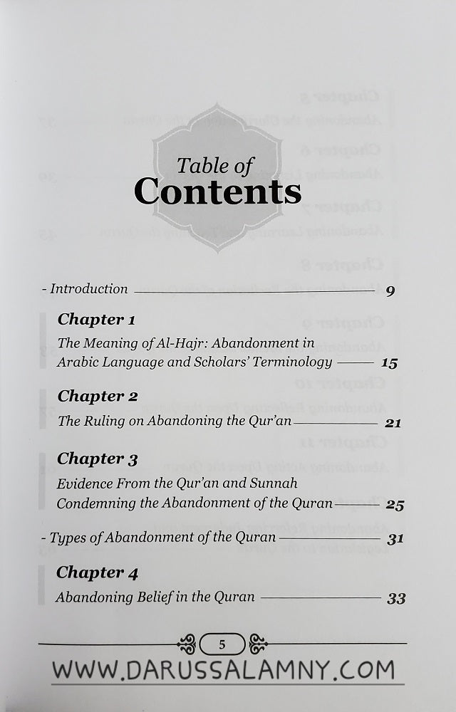 Abandonment of The Quran And Its Types