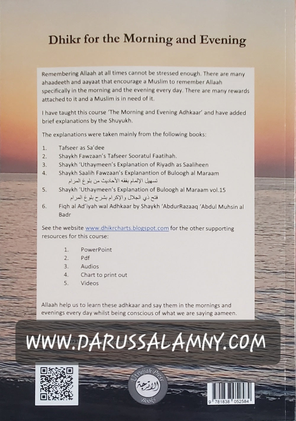 Dhikr for the Morning and Evening Remembrances and Supplications