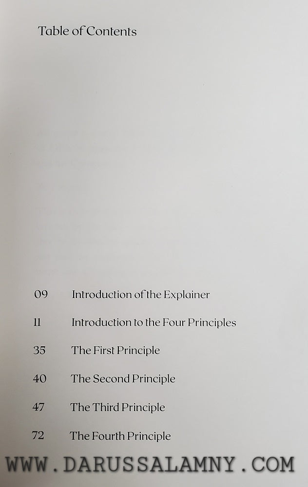 Explanation of the Four Fundamental Principles