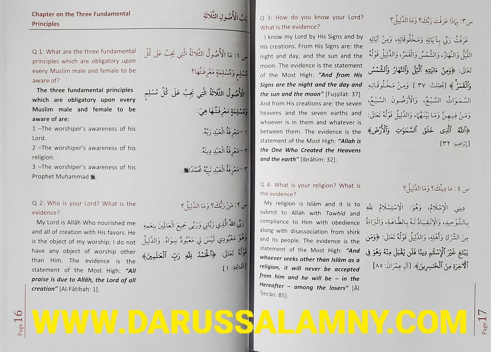 Guidance for Mankind to the Principles and Important Matters in the Religion of Islam Questions &amp; Answers