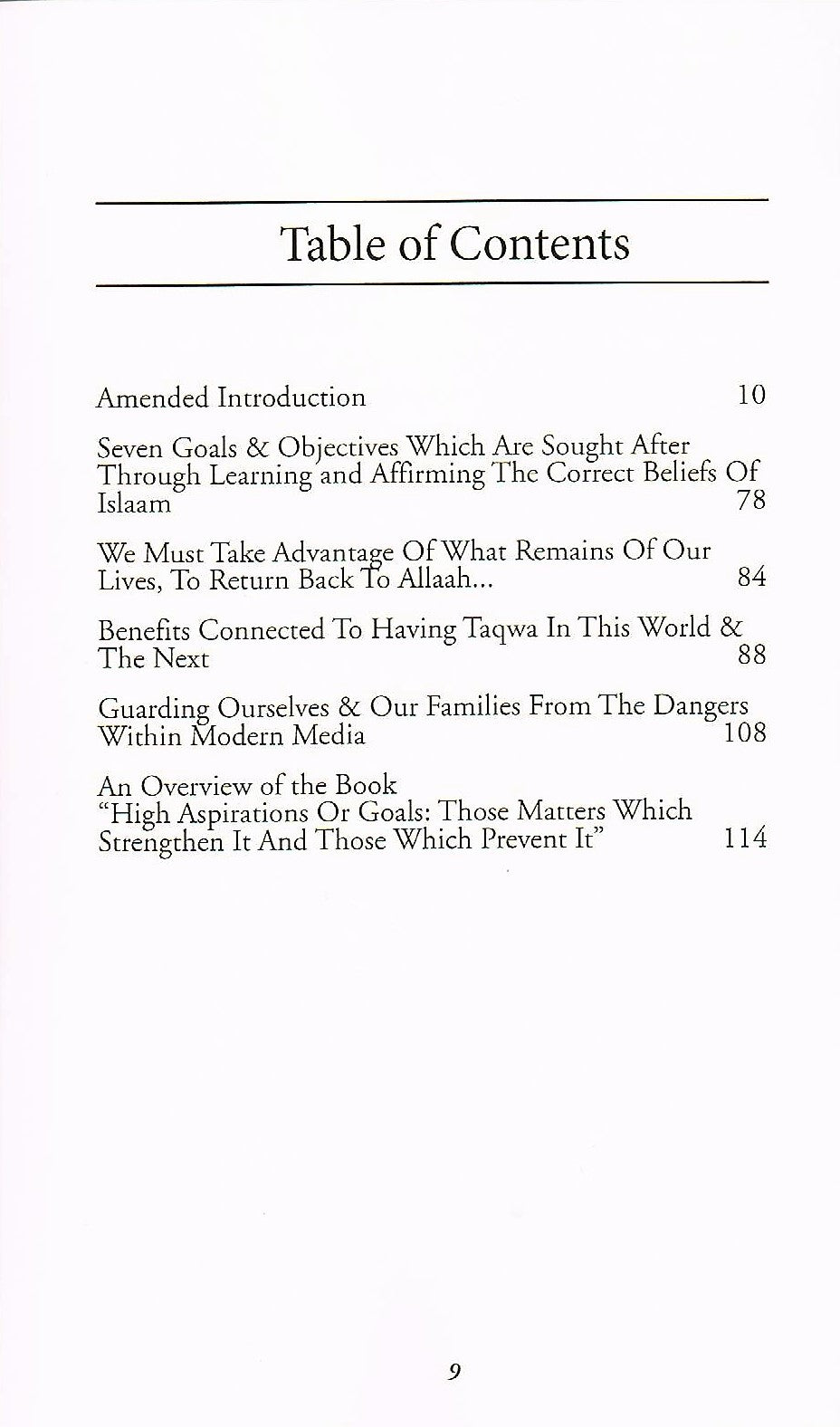 Let The Scholar Speak-Clarity &amp; Guidance (Book 3) Benefits of Taqwa, Fruits of True Beliefs, High Goals And Aspirations, &amp; Modern Media