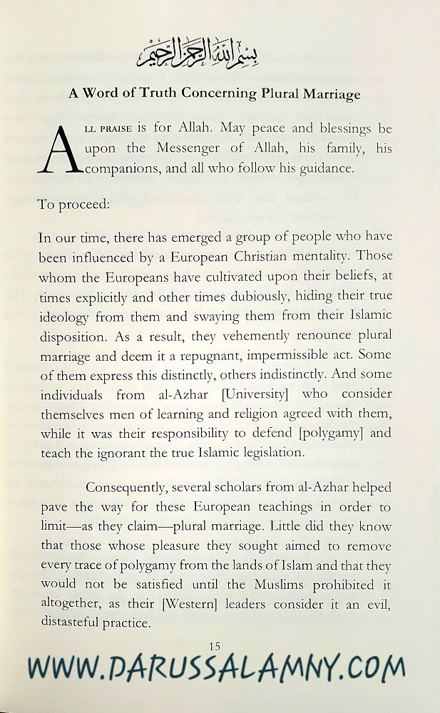 Marry Women of Your Choice A Defense of Plural Marriage