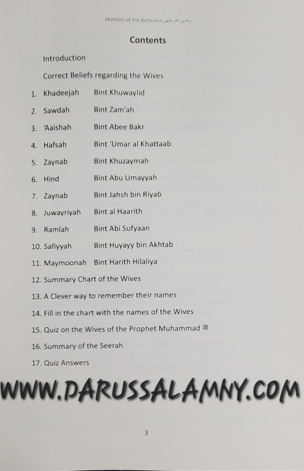 Our Role Models The Mothers of the Believers-The Wives of the Prophet Muhammad