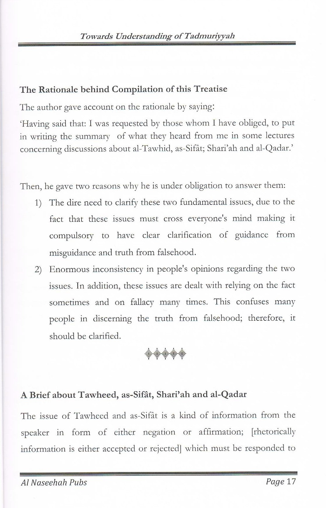 Towards Understanding of Tadmuriyyah