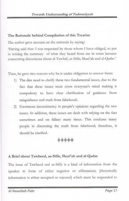 Towards Understanding of Tadmuriyyah
