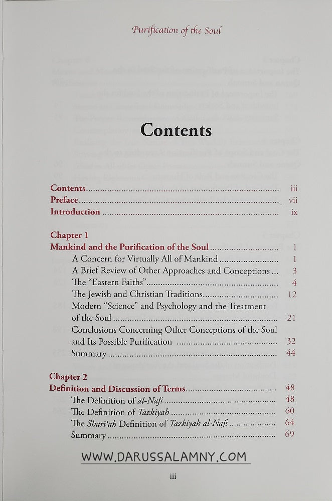 Purification of the Soul Concept, Process and Means
