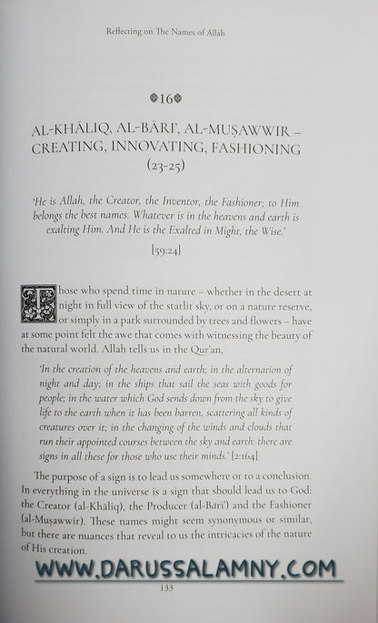 Reflecting on the Names of Allah