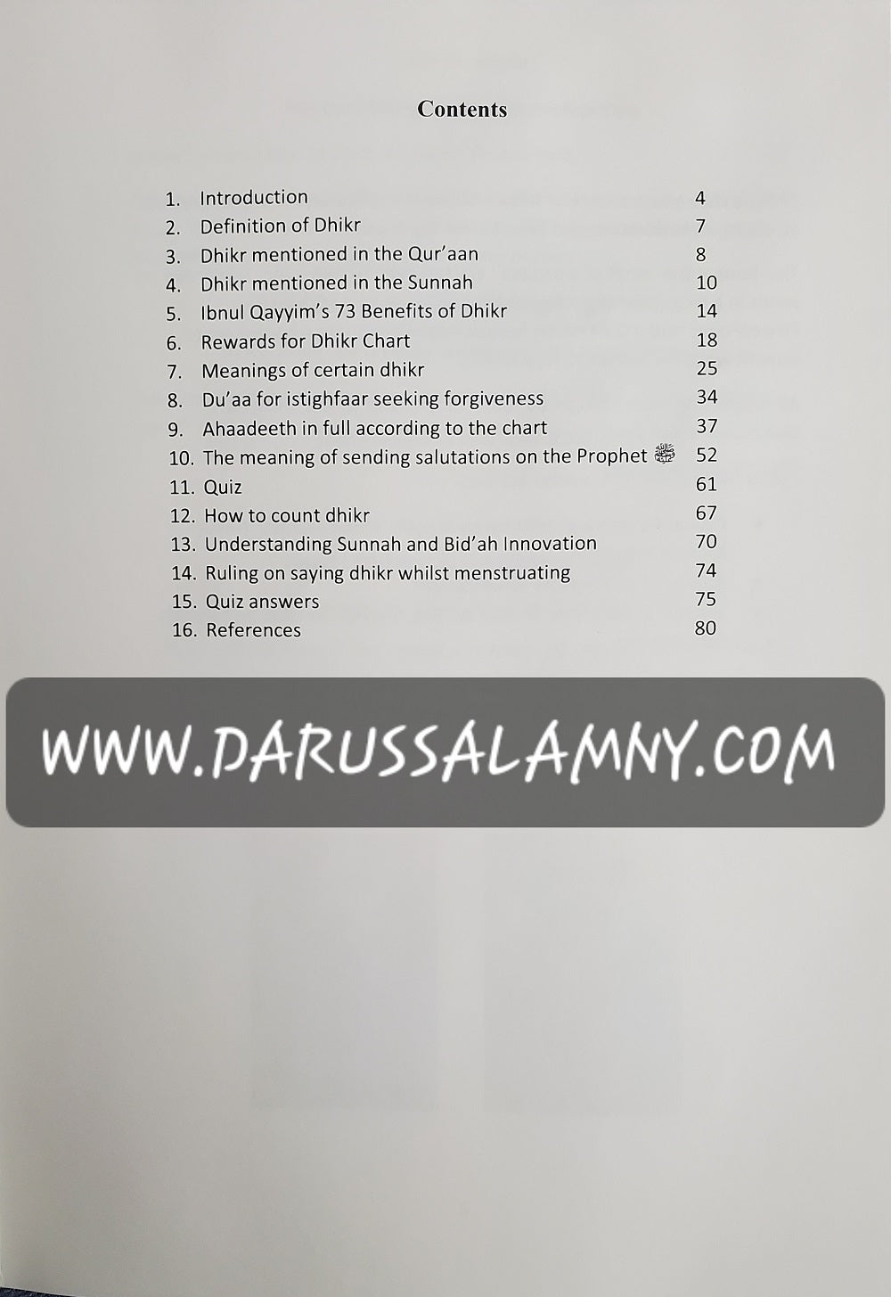 Rewards for Dhikr Remembering Allaah