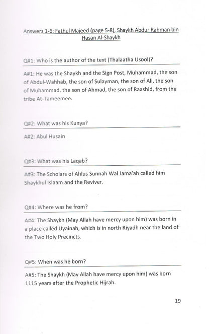 Seeking the Hereafter: Through Questions and Answers Surrounding Usool Ath-Thalaatha
