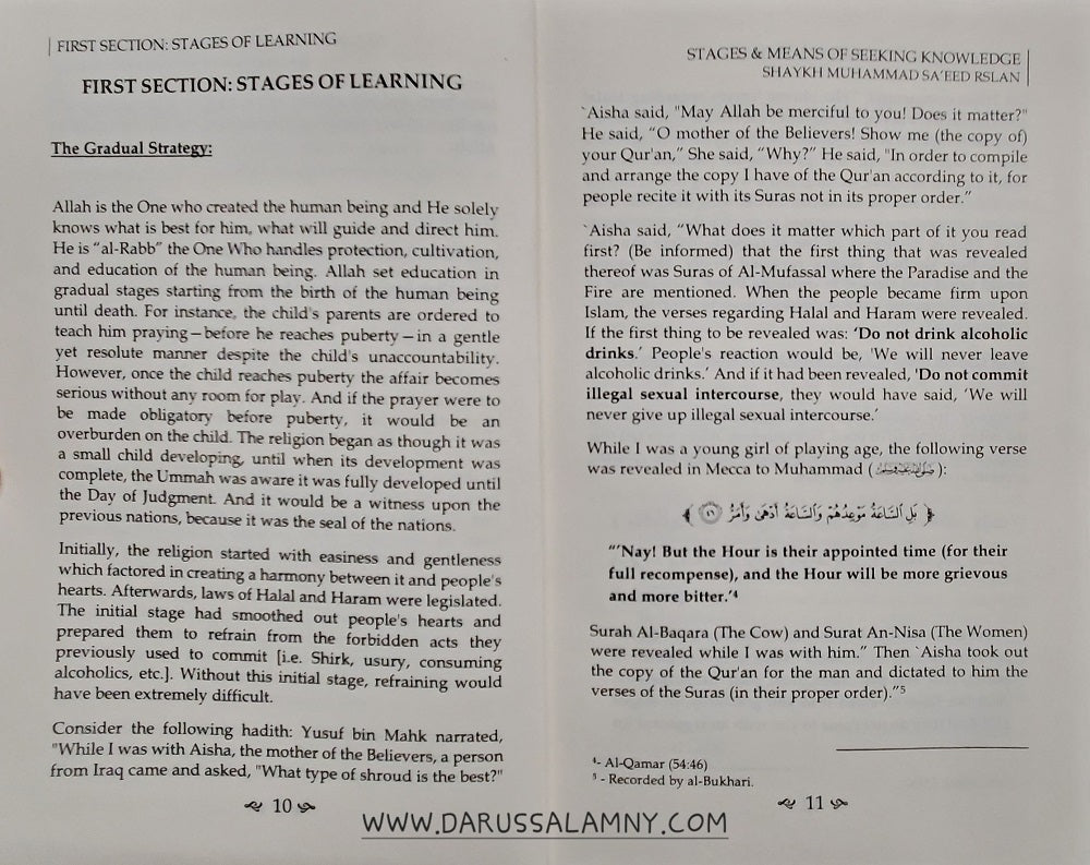 Stages &amp; Means of Seeking Knowledge