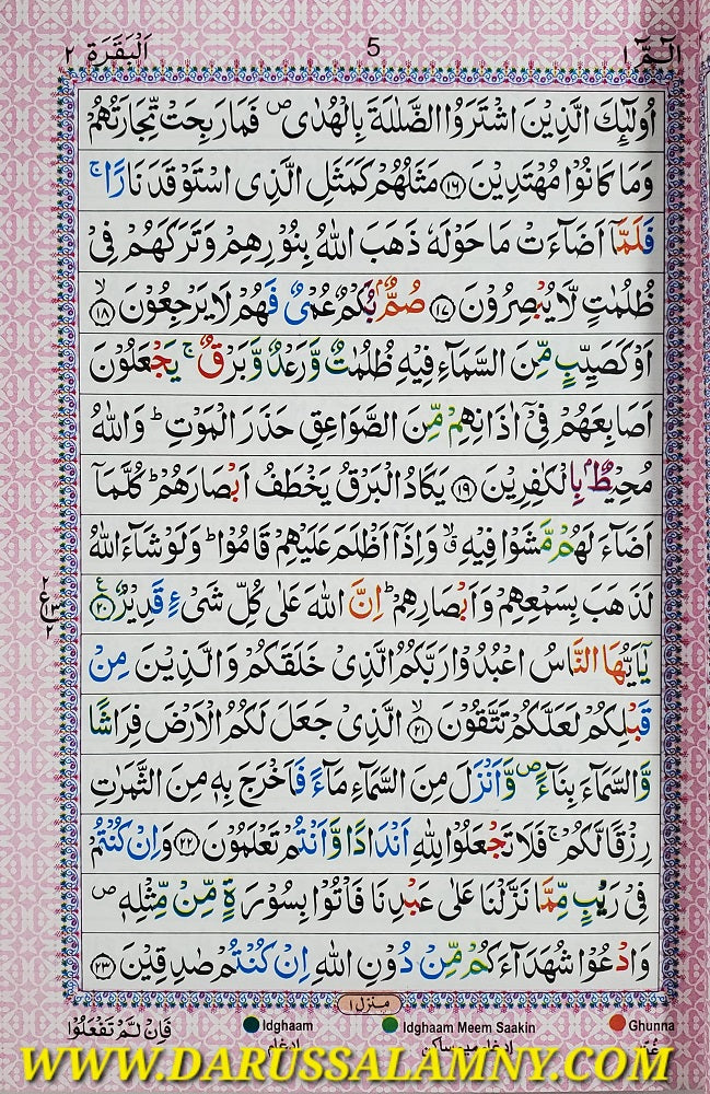 Tajweed Quran Color-coded, Arabic in Persian Script (No English Translation)