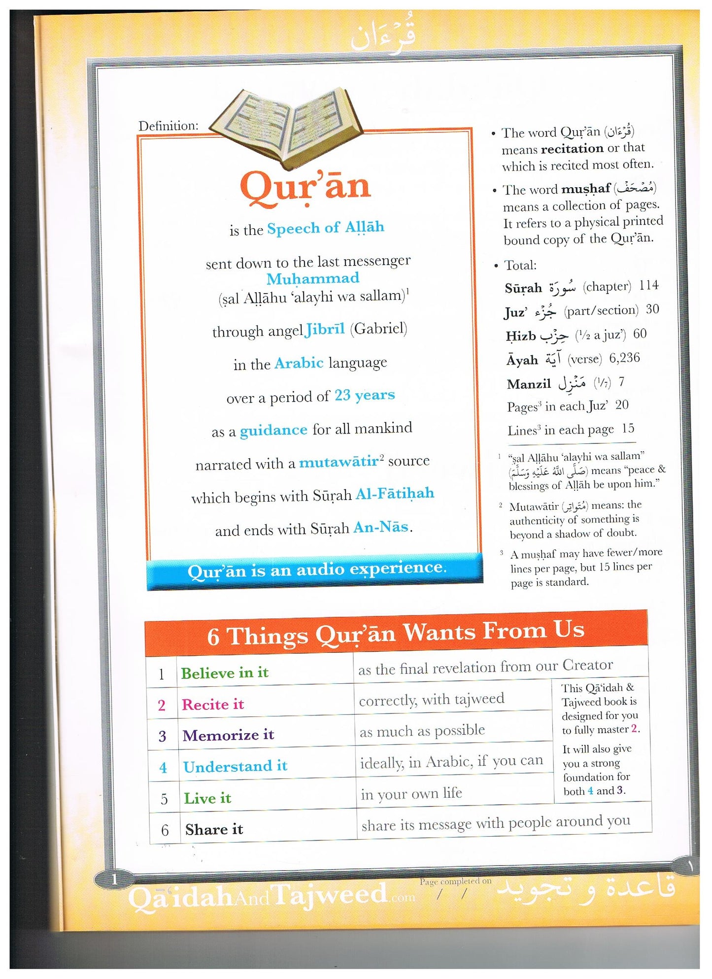 Qaidah And Tajweed Recite Quran Without Mistakes 4 Levels in 1 Book (2nd Edition: 2022)