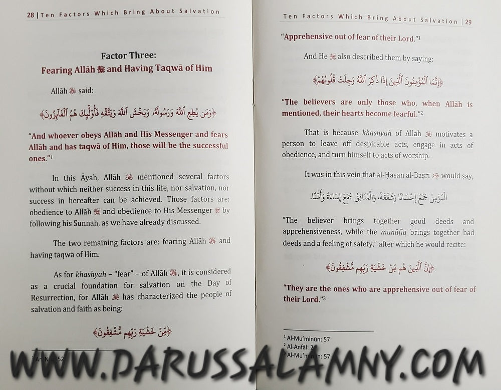 Ten factors Which Bring About Salvation