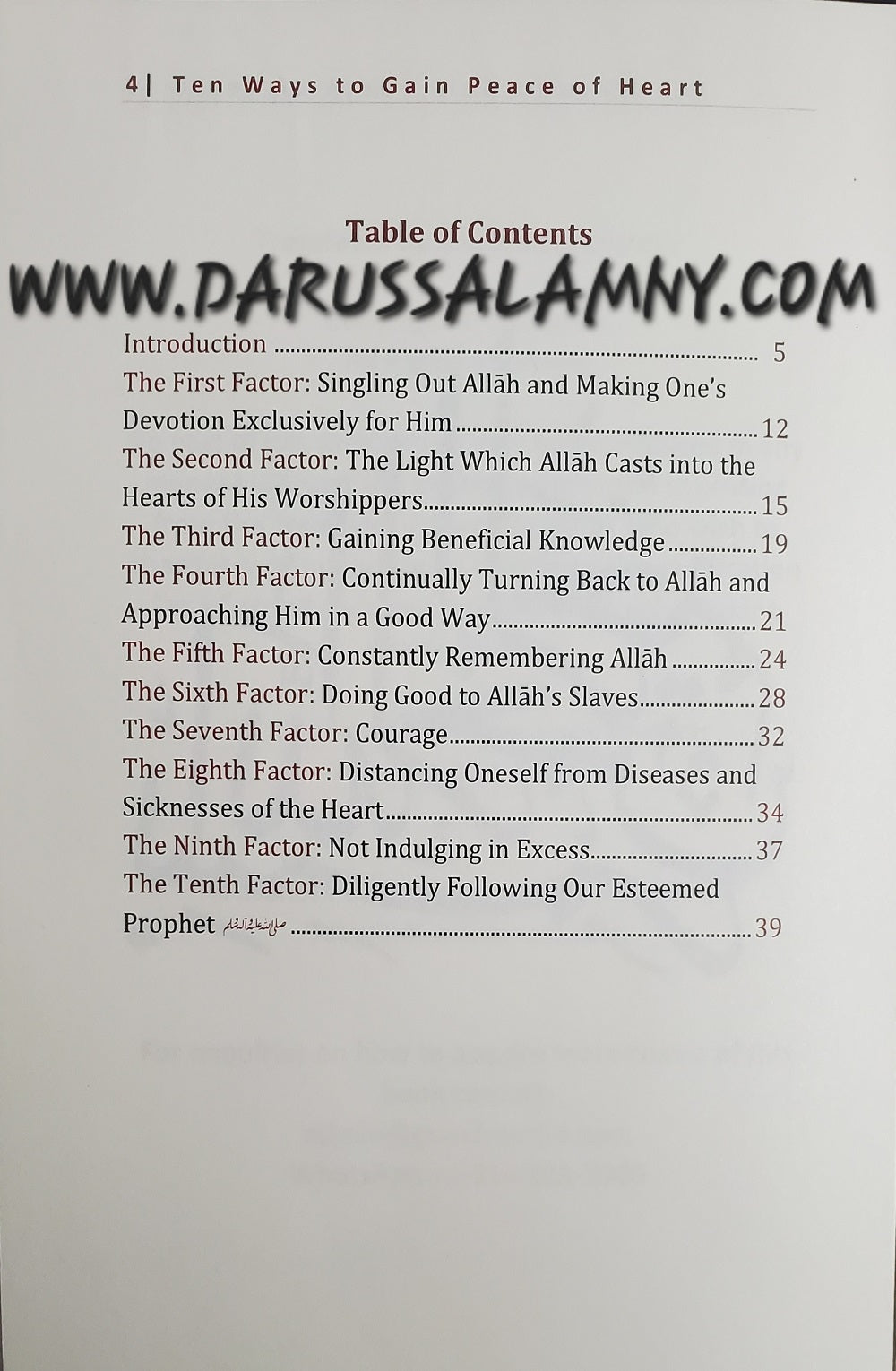 Ten Ways to Gain Peace of Heart