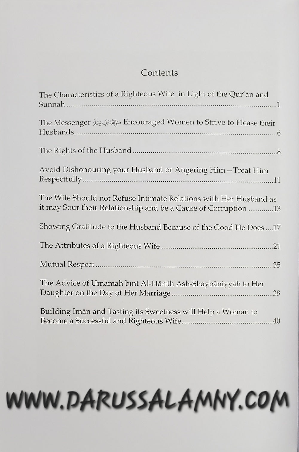 The Characteristics of A Righteous Wife in Light of the Quran and Sunnah