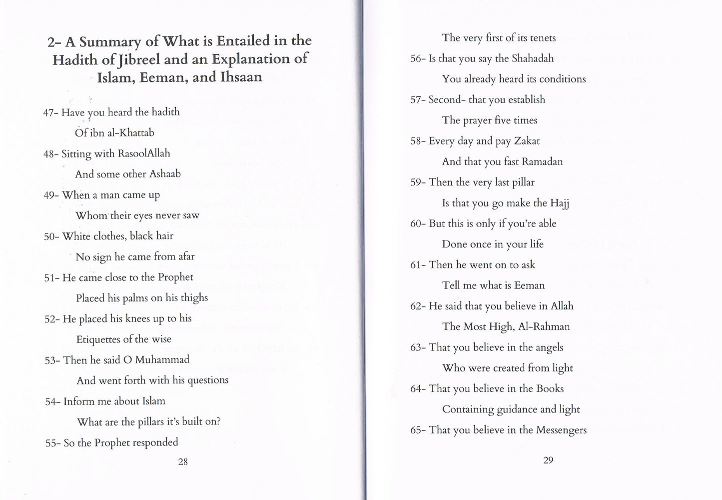 The Core Beliefs of A Muslim: In Poetry