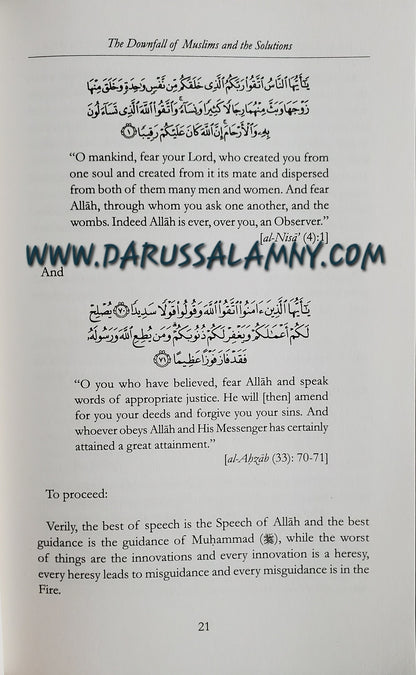 The Downfall Of The Muslims And The Solutions