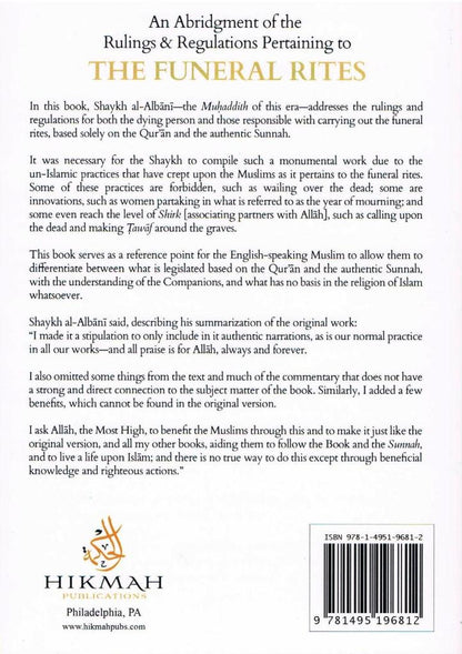 An Abridgment of the Rulings &amp; Regulations Pertaining to THE FUNERAL RITES