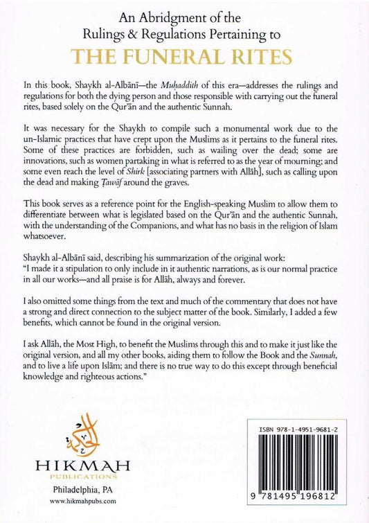 An Abridgment of the Rulings &amp; Regulations Pertaining to THE FUNERAL RITES